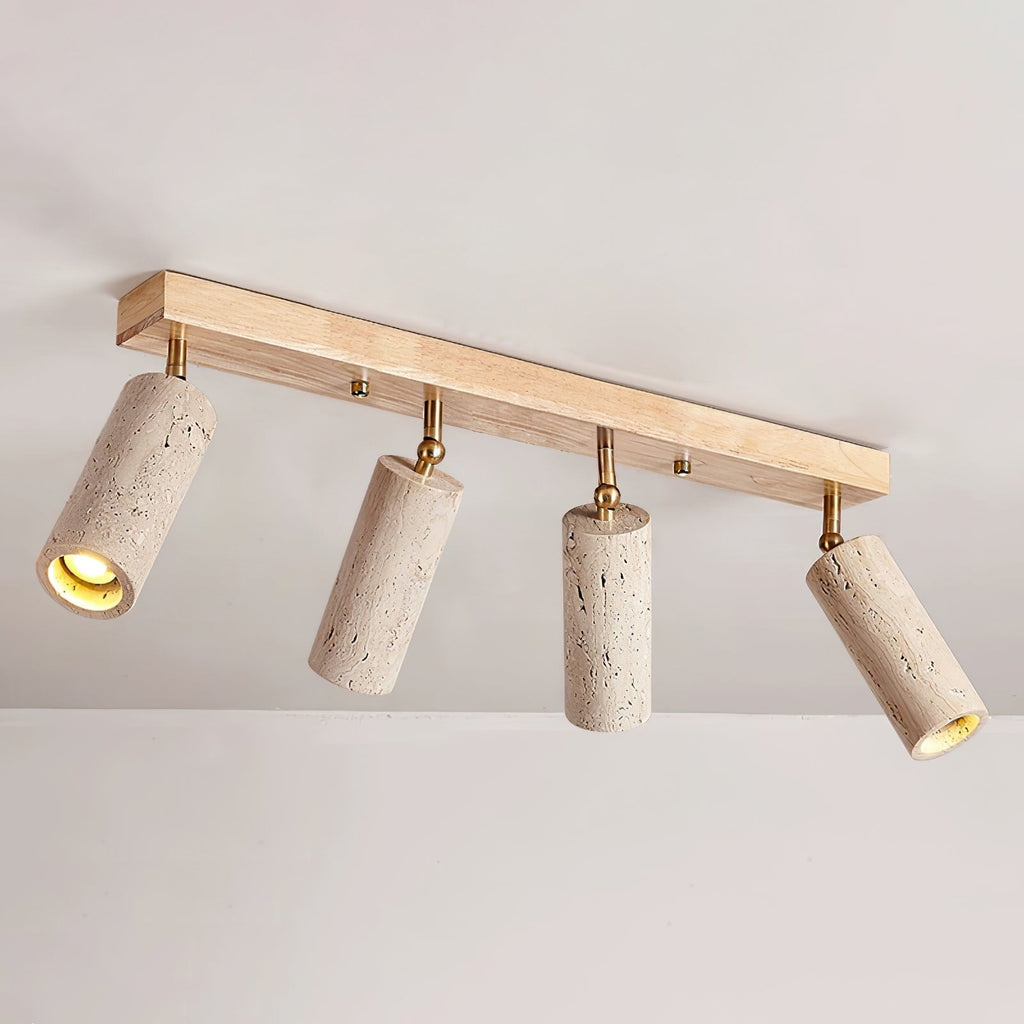 Eurliryra Projecteur Rail Multi-Cylindre en Travertin - Neutralighting