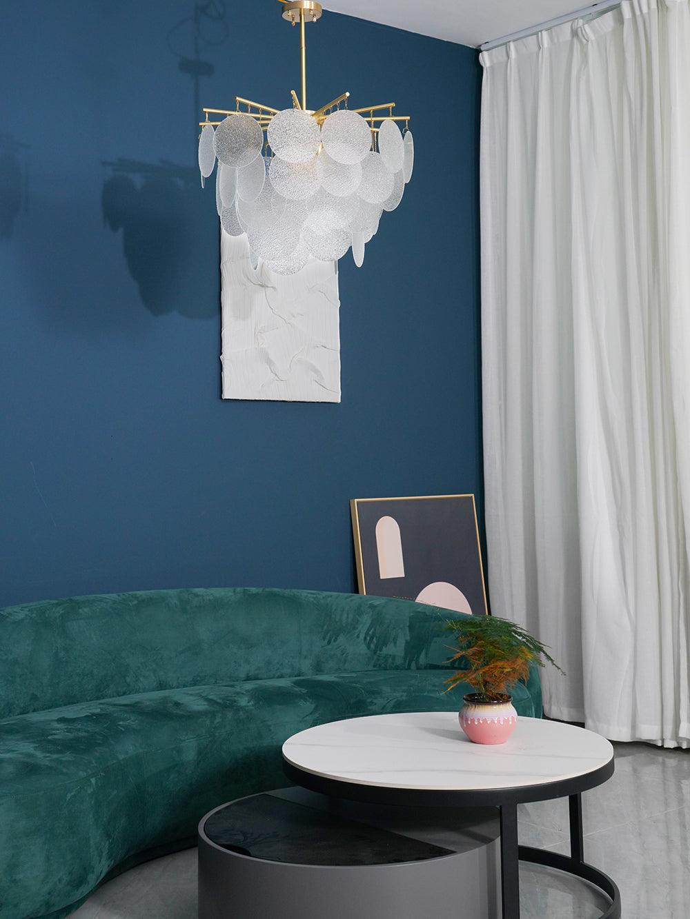 Solara Chandelier Nimbus en Verre avec Gouttes - Neutralighting