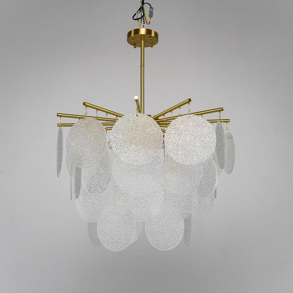Solara Chandelier Nimbus en Verre avec Gouttes - Neutralighting