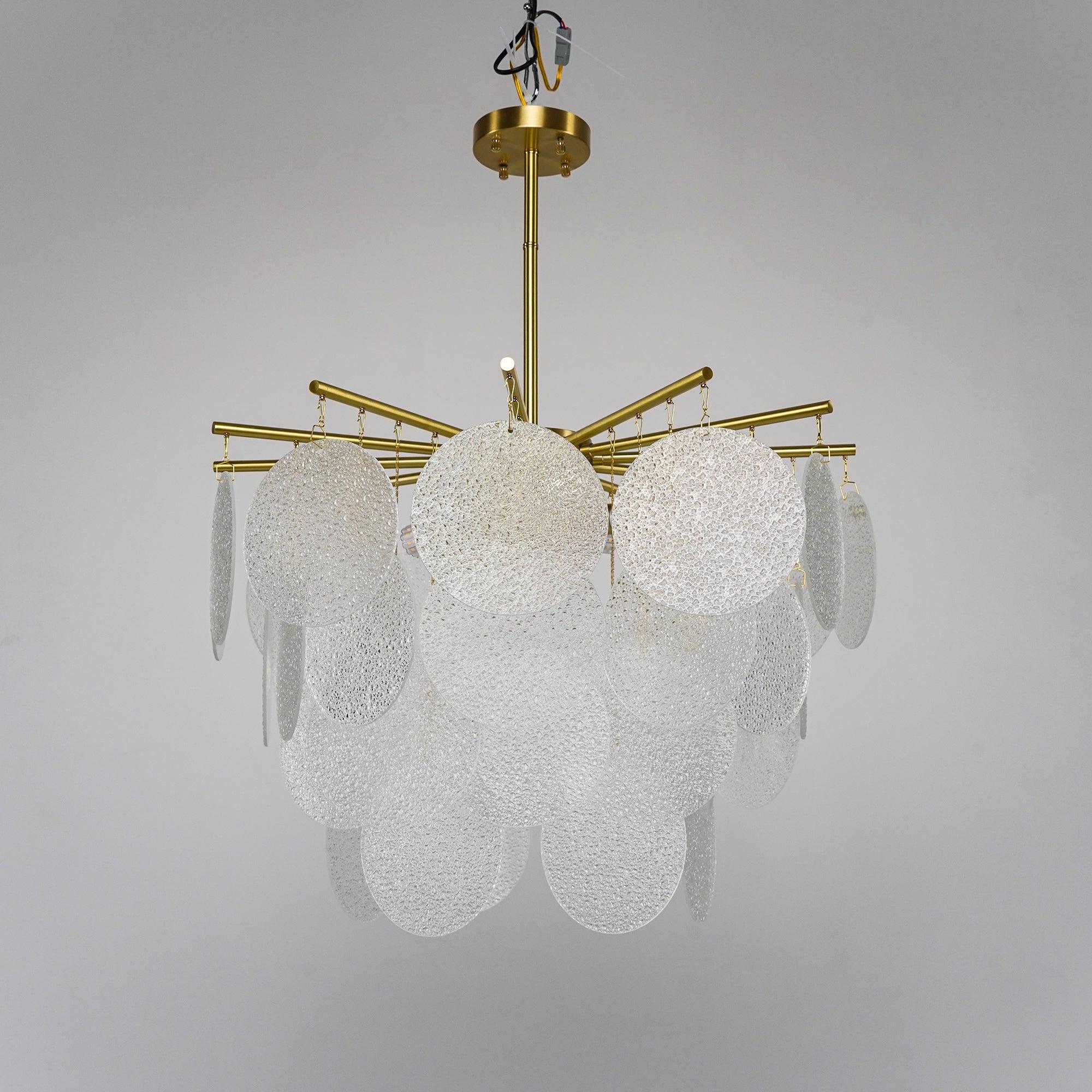 Solara Chandelier Nimbus en Verre avec Gouttes - Neutralighting