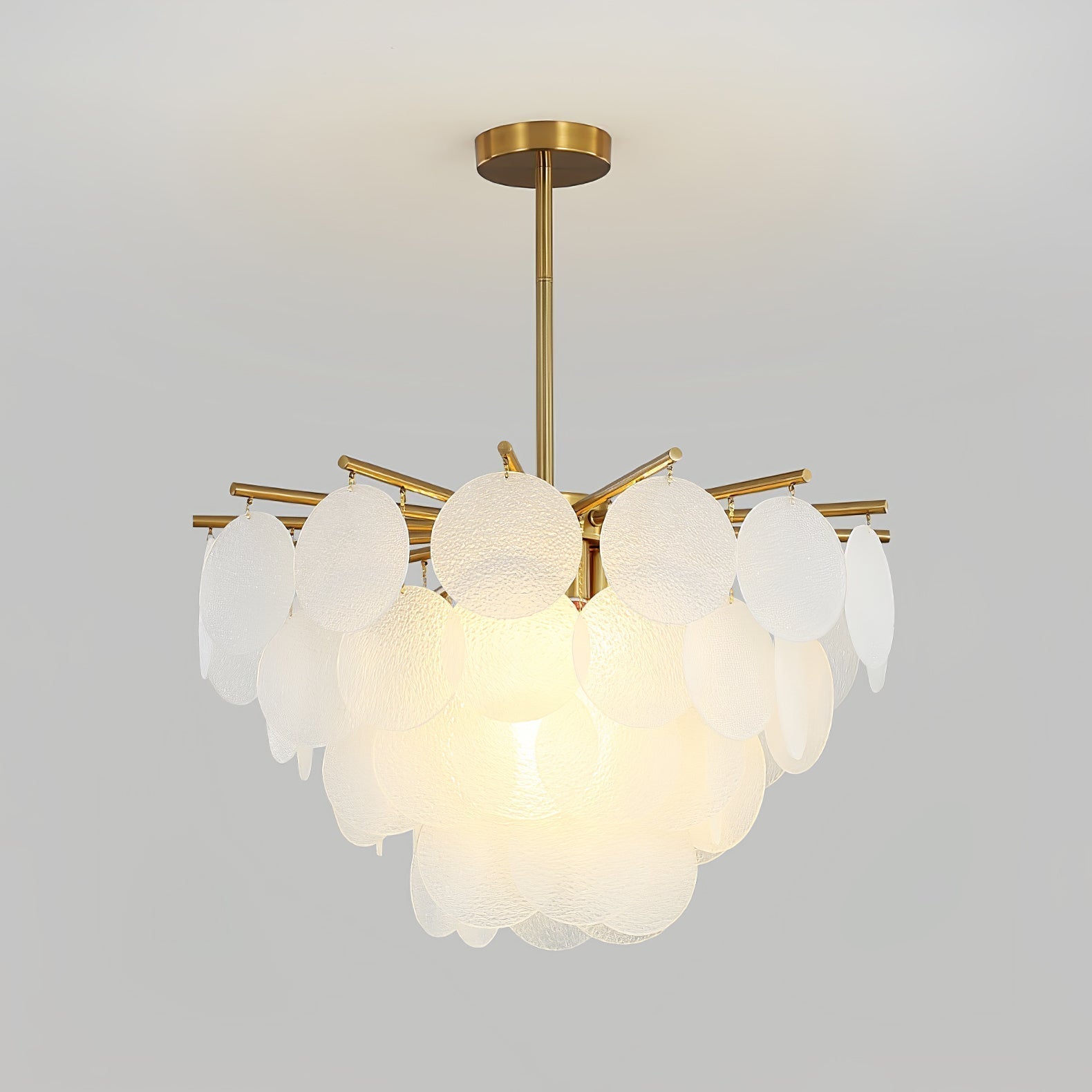 Solara Chandelier Nimbus en Verre avec Gouttes - Neutralighting