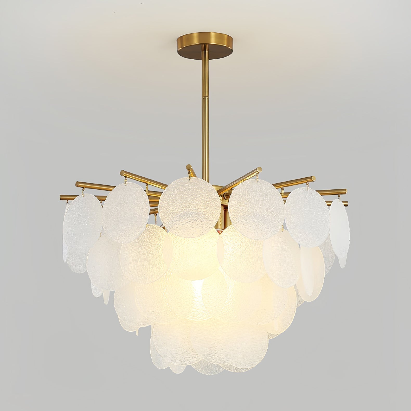 Solara Chandelier Nimbus en Verre avec Gouttes - Neutralighting