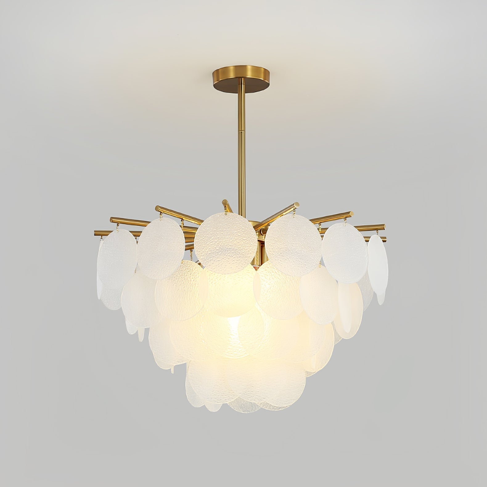 Solara Chandelier Nimbus en Verre avec Gouttes - Neutralighting