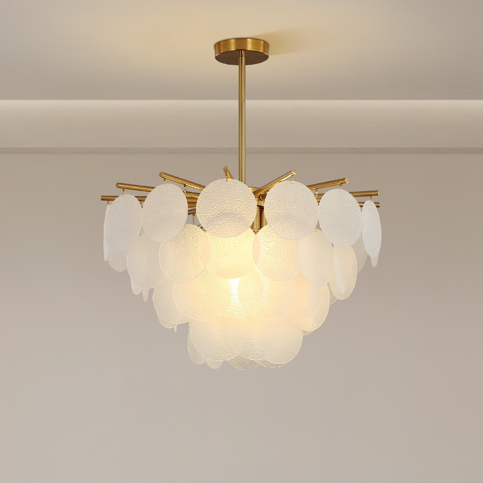 Solara Chandelier Nimbus en Verre avec Gouttes - Neutralighting