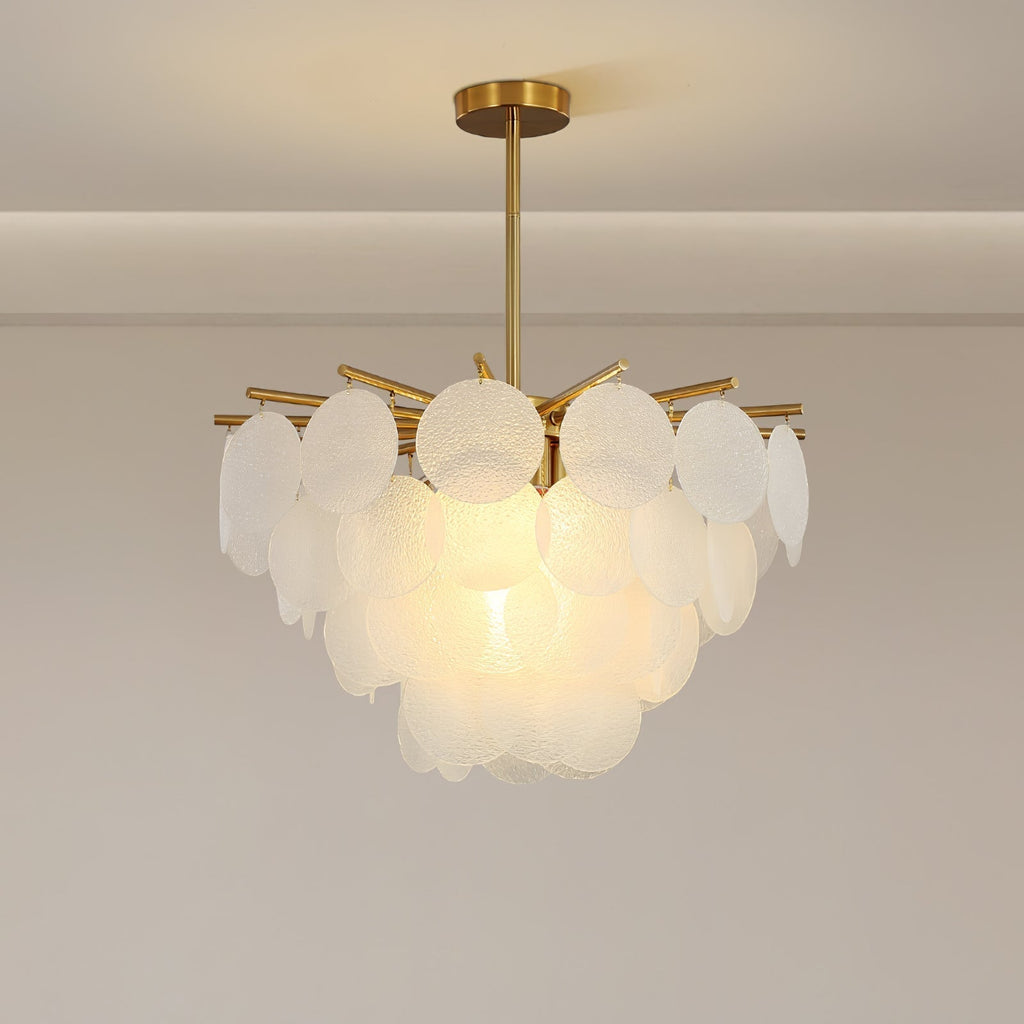 Solara Chandelier Nimbus en Verre avec Gouttes - Neutralighting