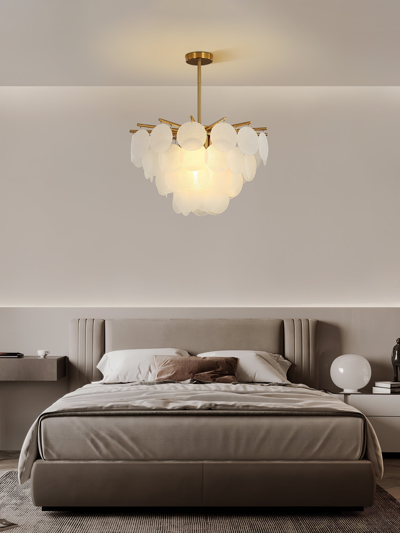 Solara Chandelier Nimbus en Verre avec Gouttes - Neutralighting
