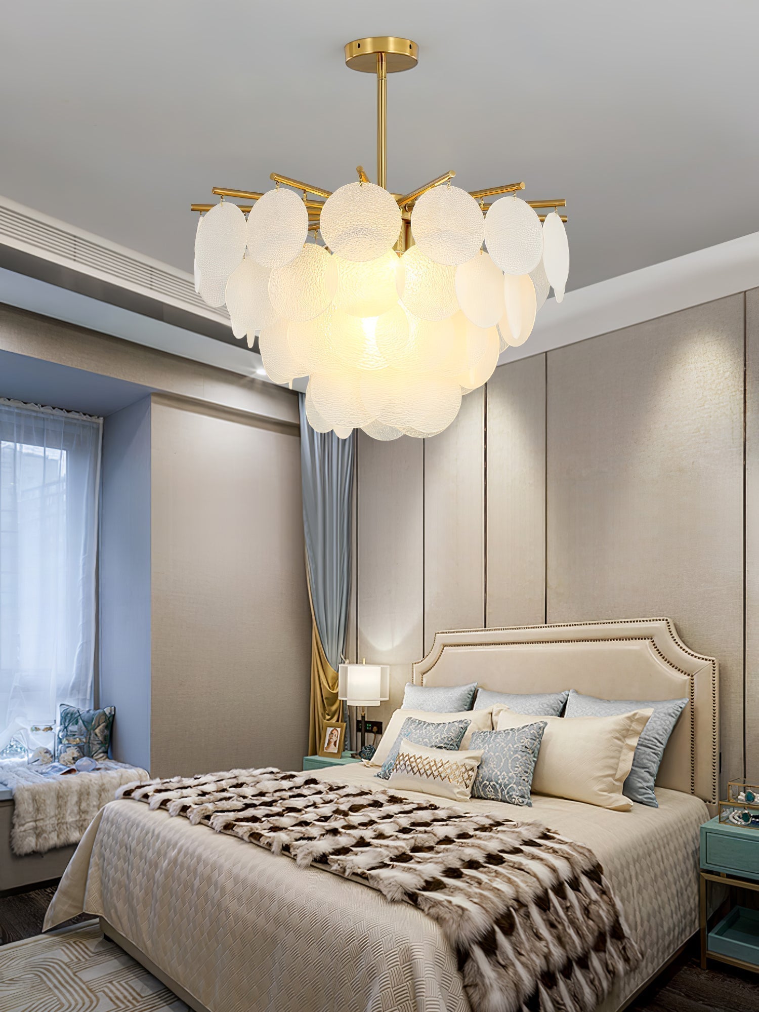 Solara Chandelier Nimbus en Verre avec Gouttes - Neutralighting