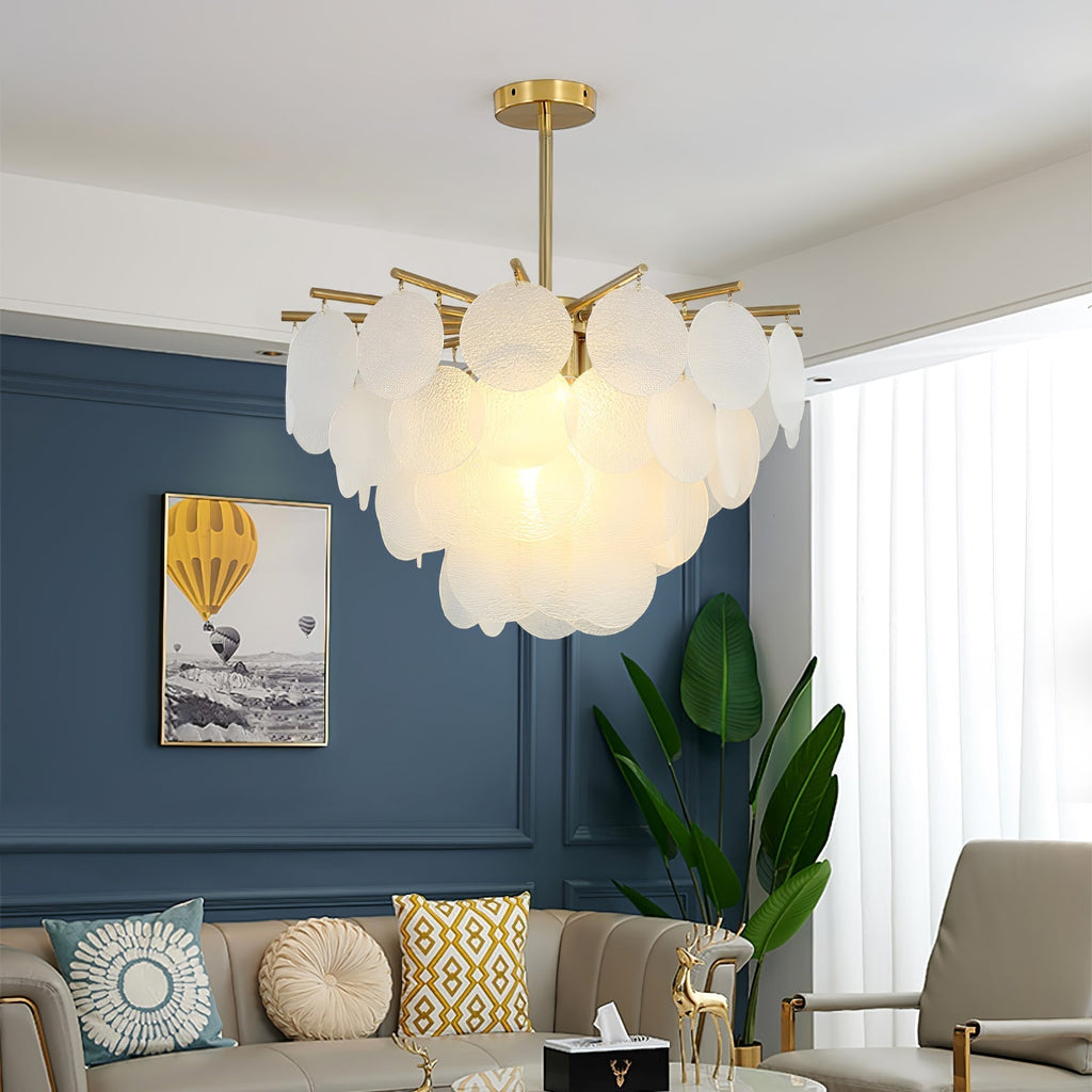 Solara Chandelier Nimbus en Verre avec Gouttes - Neutralighting