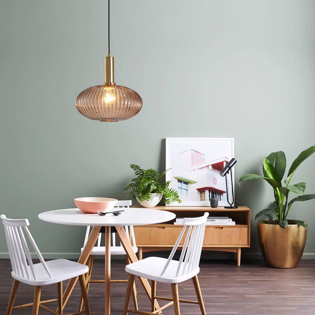 Elara Lampe Pendante Élégante à Rayures - Neutralighting