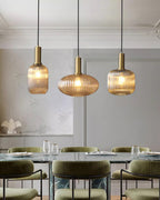Elara Lampe Pendante Élégante à Rayures - Neutralighting