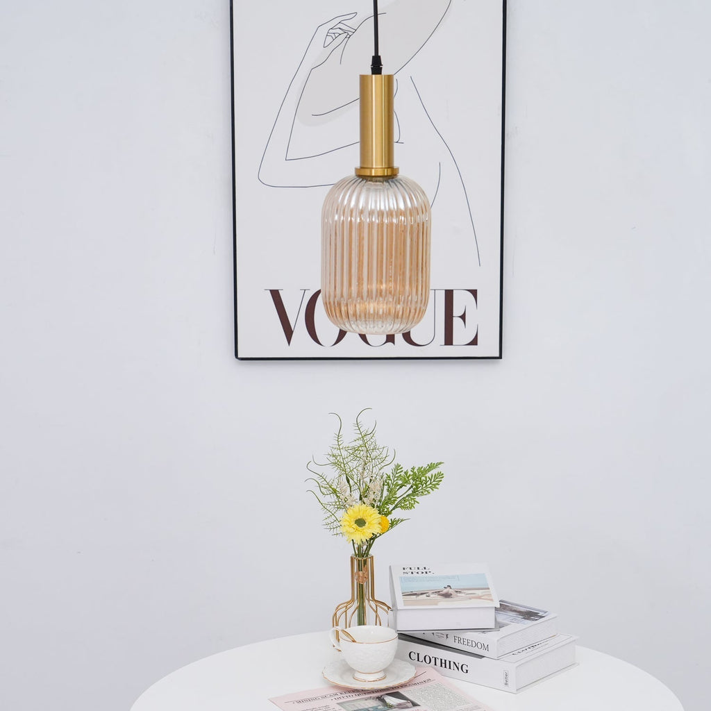 Elara Lampe Pendante Élégante à Rayures - Neutralighting