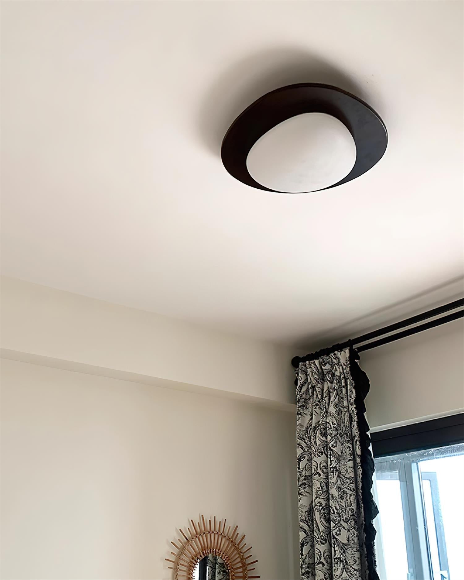 Plafonnier Bois Acrylique Ovale Ombre Minimaliste Naturel - Neutralighting