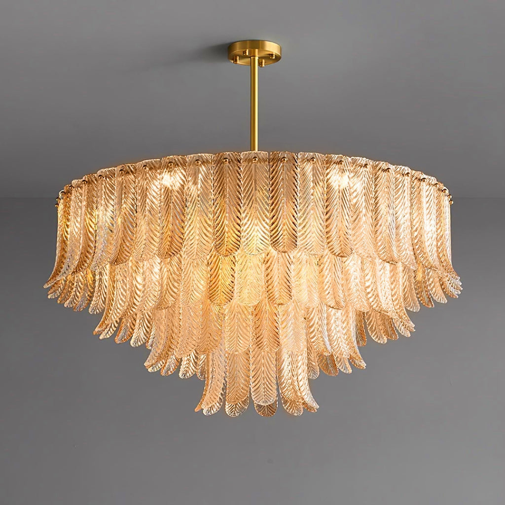 Lustra Lustre Feuille en Verre Doré Effilé - Neutralighting
