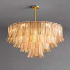 Lustra Lustre Feuille en Verre Doré Effilé - Neutralighting