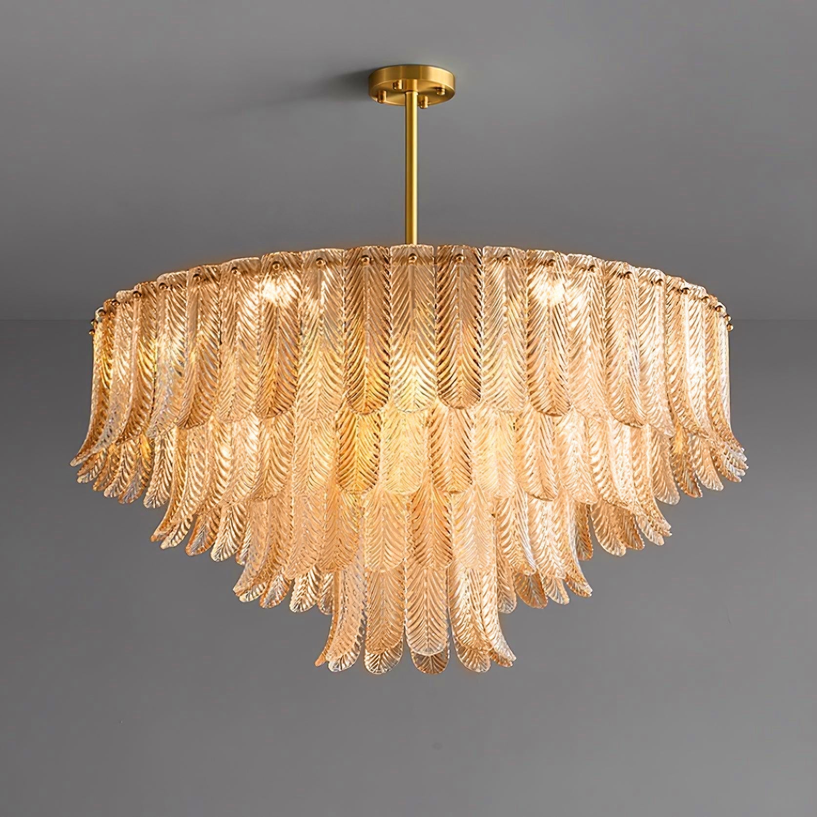Lustra Lustre Feuille en Verre Doré Effilé - Neutralighting
