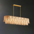 Lustra Lustre Feuille en Verre Doré Effilé - Neutralighting
