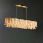 Lustra Lustre Feuille en Verre Doré Effilé - Neutralighting
