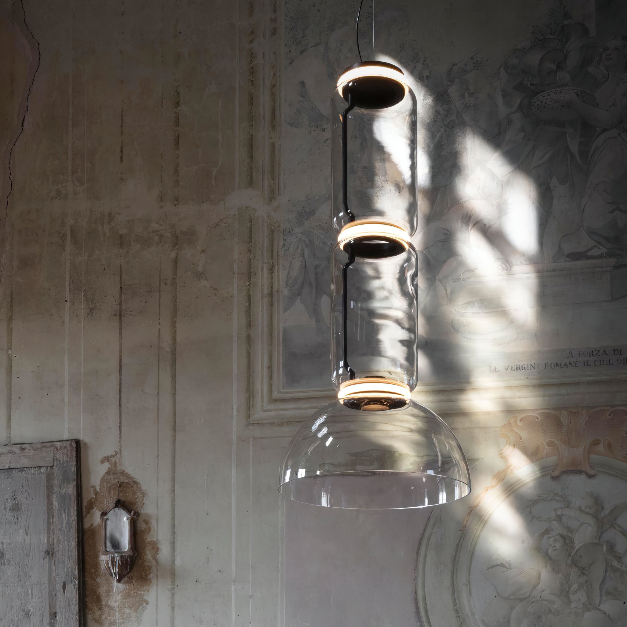 Cadorus Suspension Élégante Haut de Gamme en Verre et Métal - Neutralighting