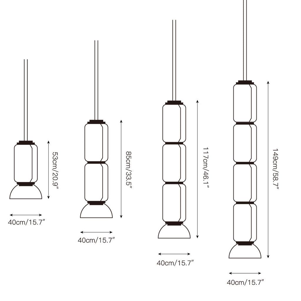 Cadorus Suspension Élégante Haut de Gamme en Verre et Métal - Neutralighting
