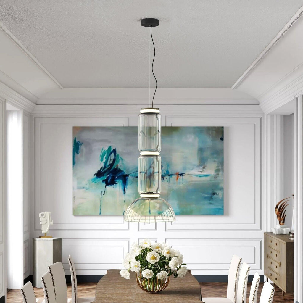 Cadorus Suspension Élégante Haut de Gamme en Verre et Métal - Neutralighting