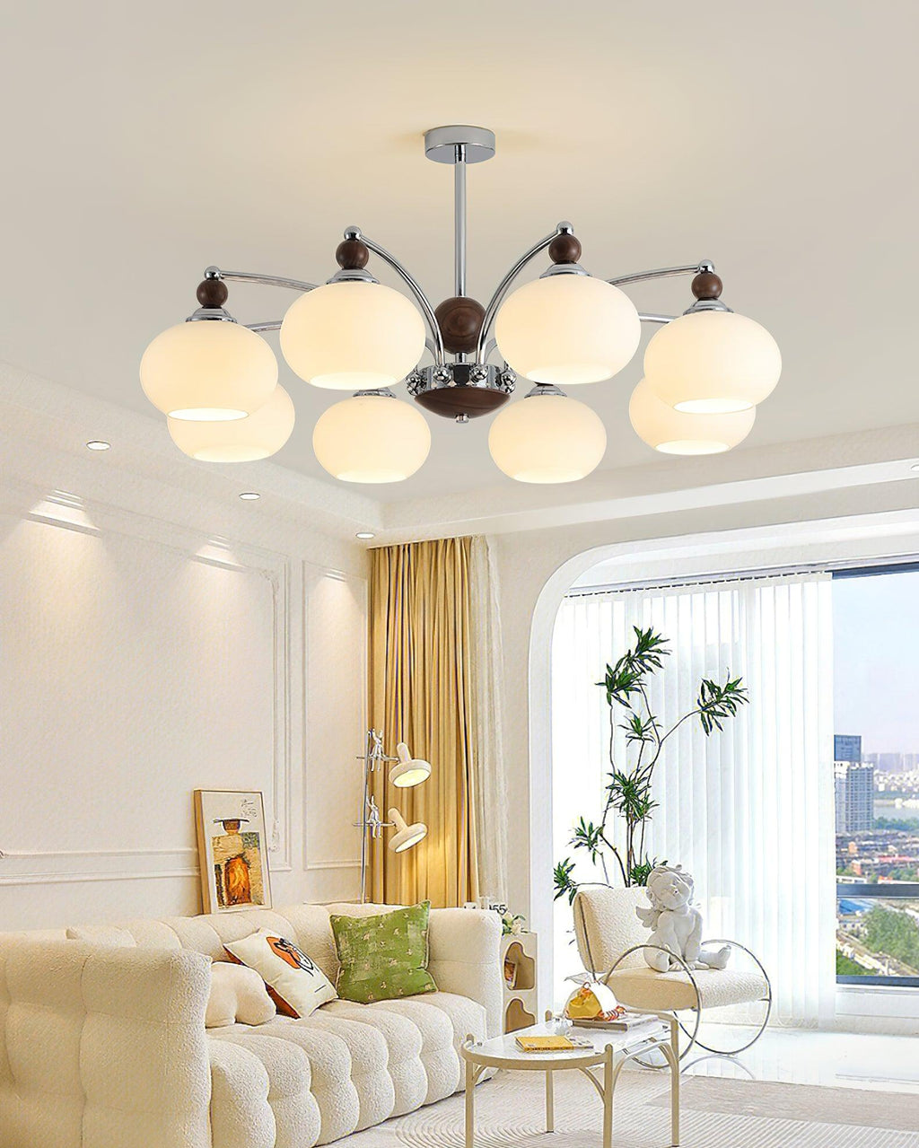 Lustra Chandelier Contemporain à Bras Globe - Neutralighting