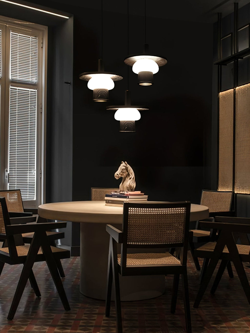 Zephaan Suspension Art Classique en Verre et Bois - Neutralighting