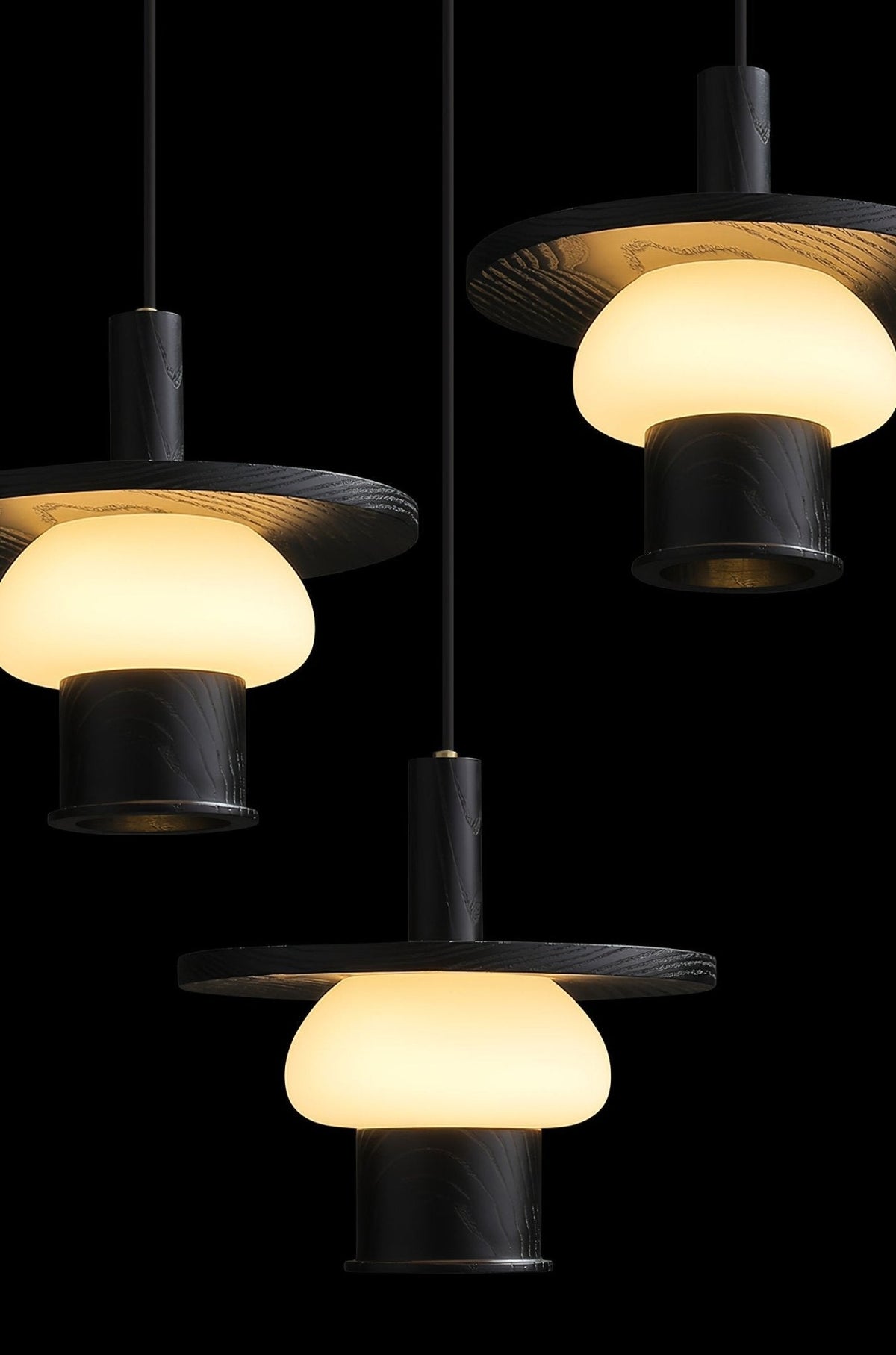 Zephaan Suspension Art Classique en Verre et Bois - Neutralighting