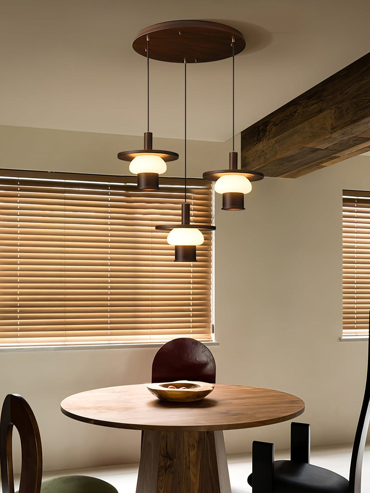 Zephaan Suspension Art Classique en Verre et Bois - Neutralighting