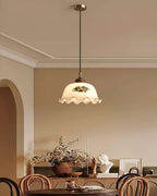 Belvia Suspension Vintage en Verre Floral - Neutralighting