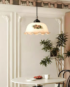 Belvia Suspension Vintage en Verre Floral - Neutralighting