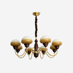 Nonna Lustre Spiral Bois Orbes en Verre - Neutralighting