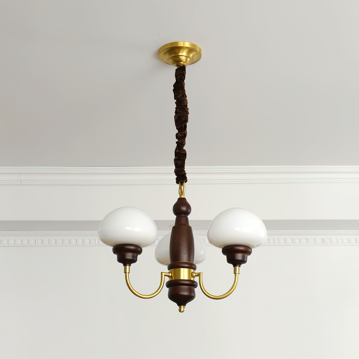 Nonna Lustre Spiral Bois Orbes en Verre - Neutralighting