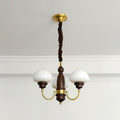 Nonna Lustre Spiral Bois Orbes en Verre - Neutralighting