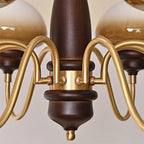 Nonna Lustre Spiral Bois Orbes en Verre - Neutralighting