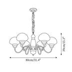 Nonna Lustre Spiral Bois Orbes en Verre - Neutralighting
