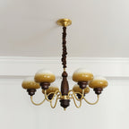 Nonna Lustre Spiral Bois Orbes en Verre - Neutralighting