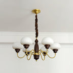 Nonna Lustre Spiral Bois Orbes en Verre - Neutralighting