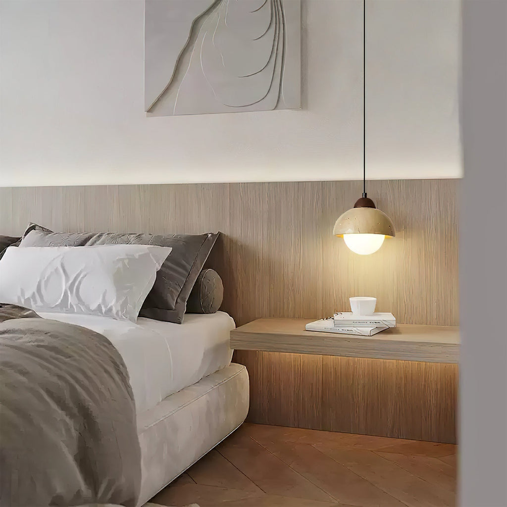 Orzora Suspension en Travertin Forme de Dôme - Neutralighting