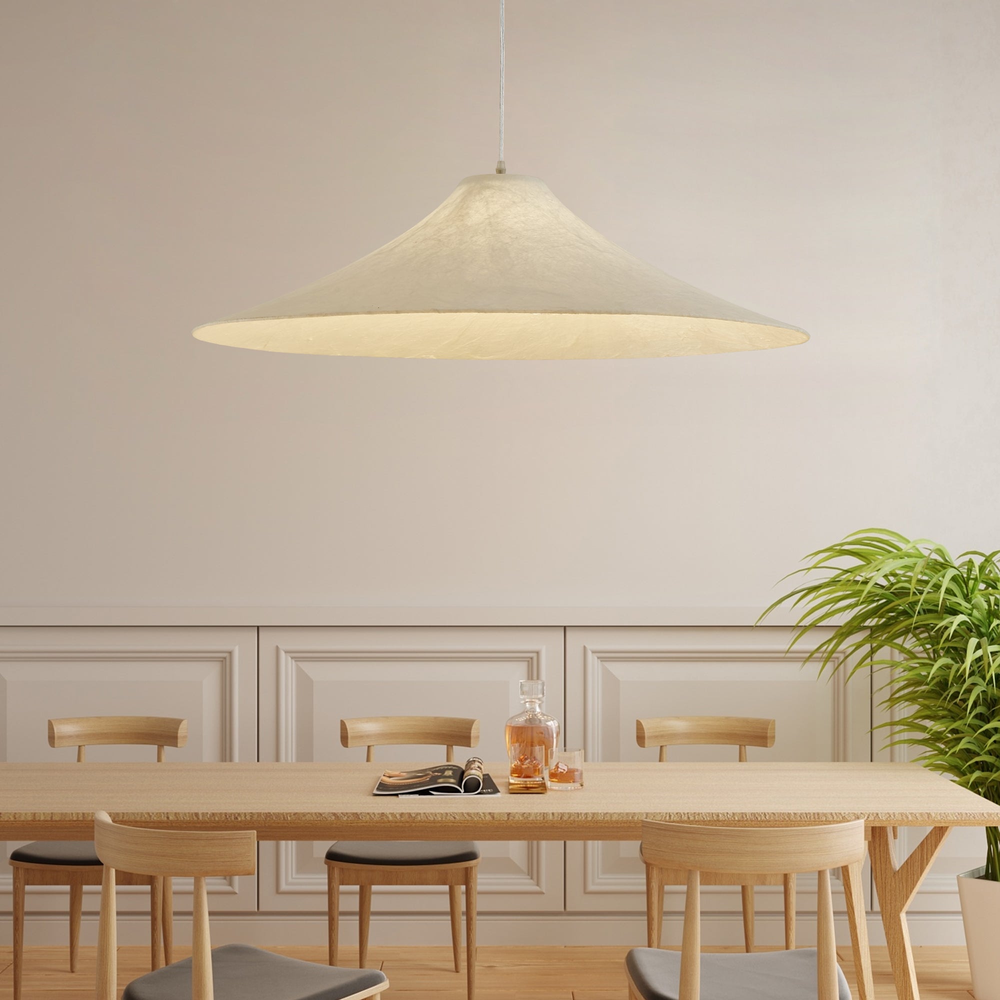 Abbotswell Lampe Pendante Naturelle Plate Minimaliste Moderne - Neutralighting