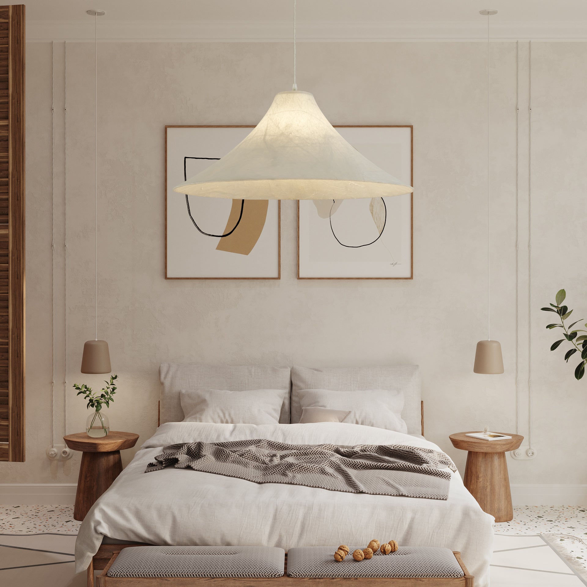 Abbotswell Lampe Pendante Naturelle Plate Minimaliste Moderne - Neutralighting