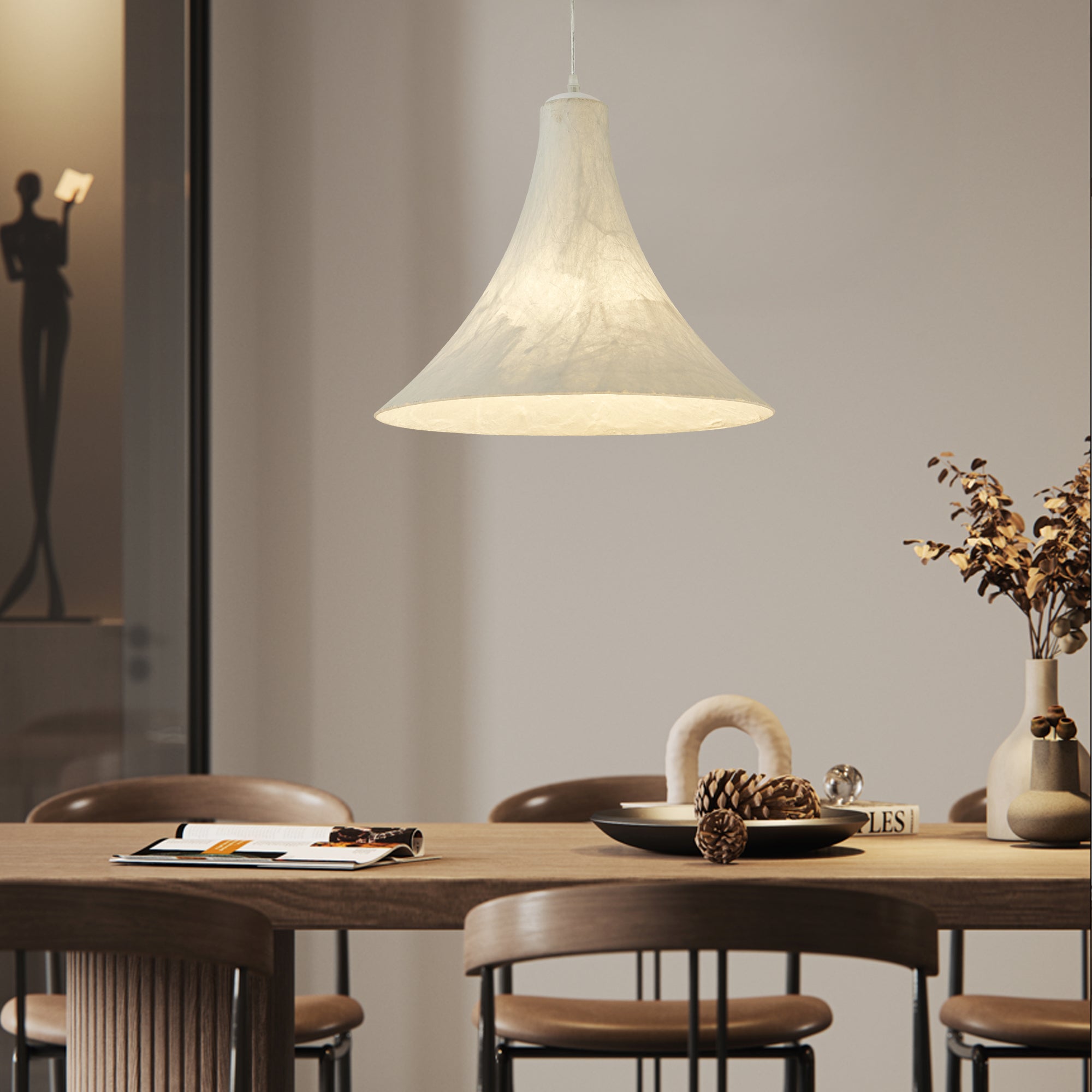 Abbotswell Lampe Pendante Naturelle Plate Minimaliste Moderne - Neutralighting