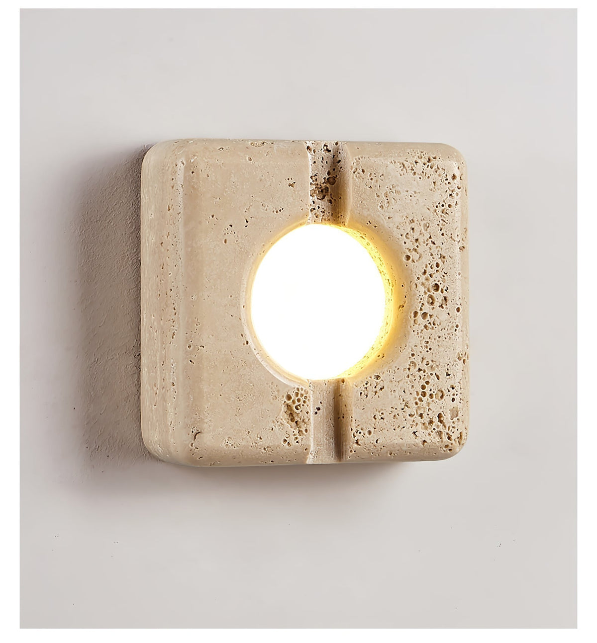 Olvenan Carré Travertin Luminaire Mural - Neutralighting
