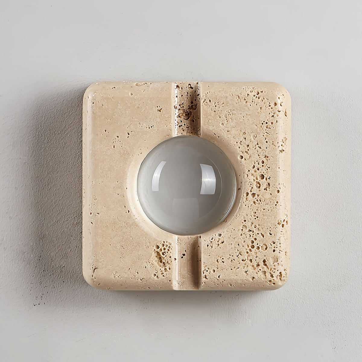 Olvenan Carré Travertin Luminaire Mural - Neutralighting