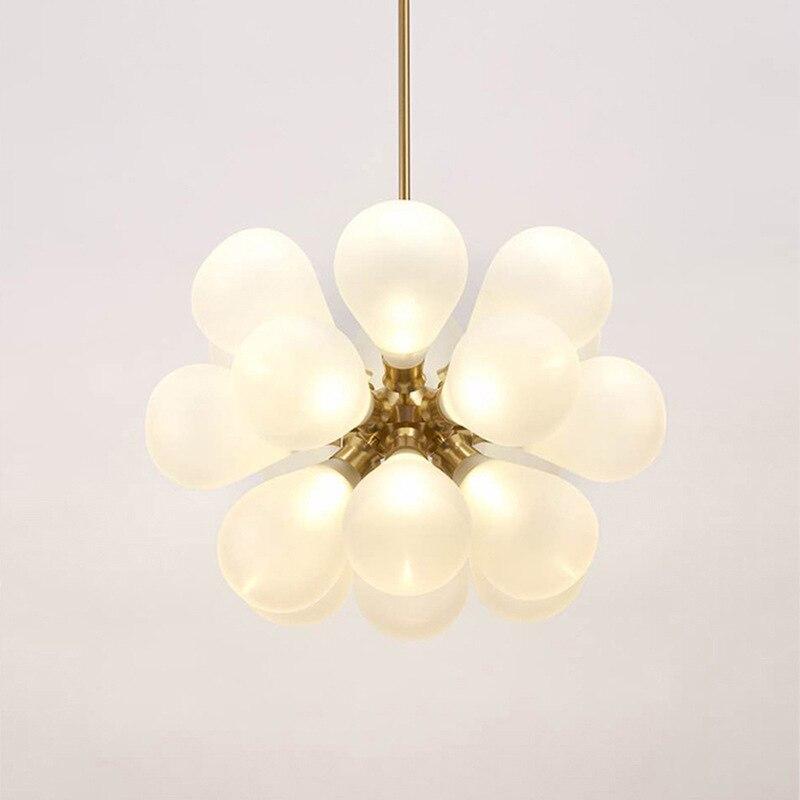 Valentina Suspension Moderne, Métal/Verre, Blanc/Bleu/Violet/Doré, Salon - Neutralighting