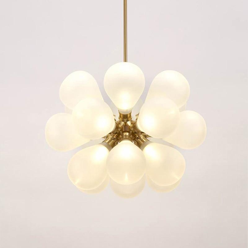 Valentina Suspension Moderne, Métal/Verre, Blanc/Bleu/Violet/Doré, Salon - Neutralighting
