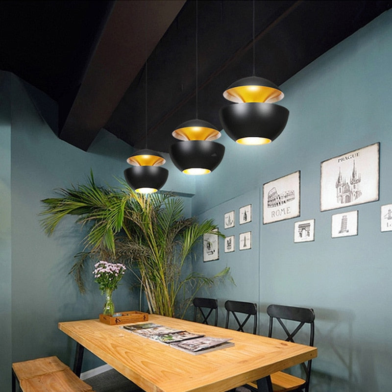 Arisha Suspension LED, Noir & Blanc, D 25/35CM - Neutralighting