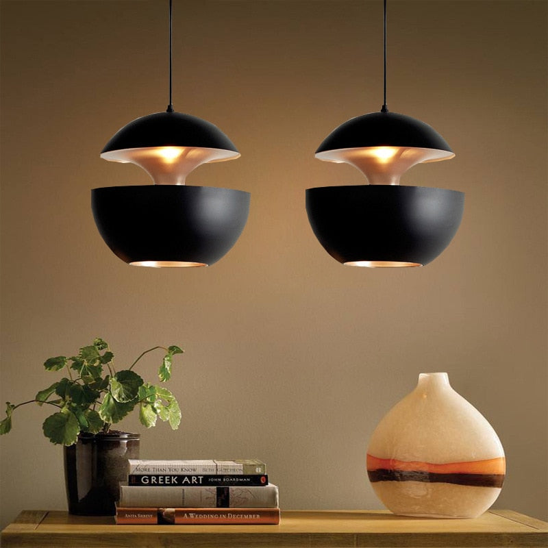 Arisha Suspension LED, Noir & Blanc, D 25/35CM - Neutralighting