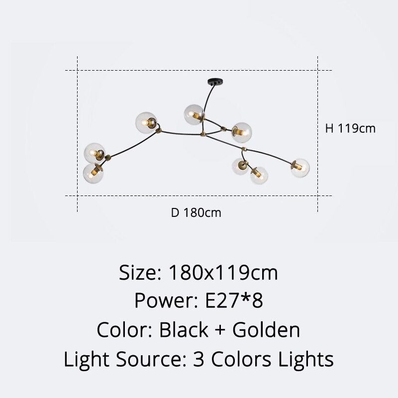 Valentina Plafonnier Linéaire Minimaliste, Metal, Or, Salon - Neutralighting
