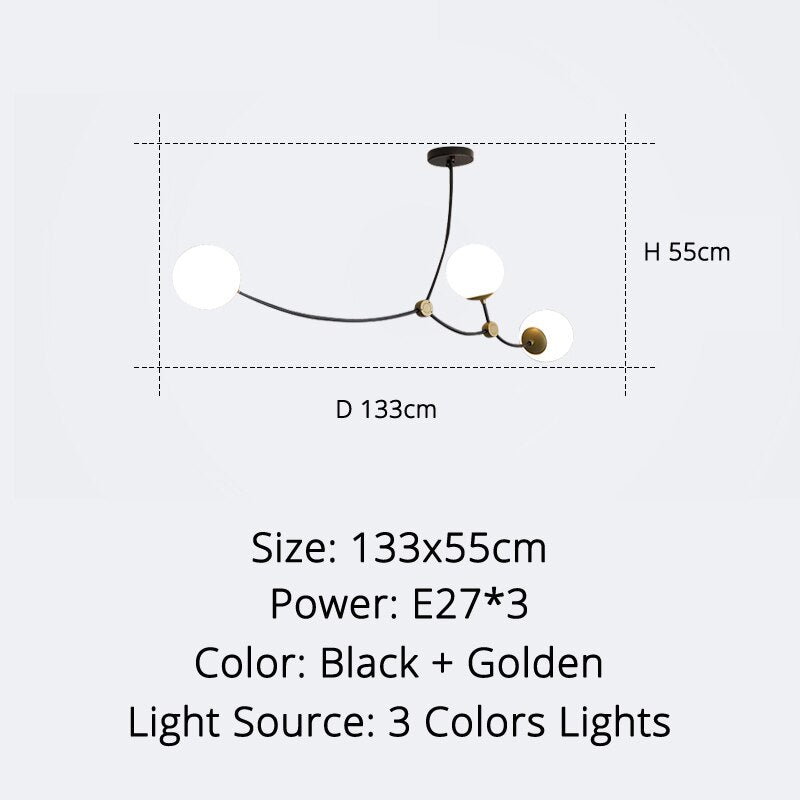 Valentina Plafonnier Linéaire Minimaliste, Metal, Or, Salon - Neutralighting
