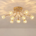 Valentina Fleur Nordique LED Plafonnier Verre Salon - Neutralighting